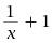 Interpretation by Möbius is shown as 1 over x plus 1.